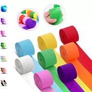 8 Rolls Of Crepe Paper Streamers, 82 * 8 Feet Per Roll Unique 8-Colour Rainbow Streamers For Party D