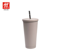 ZWILLING Simple and high-value coffee cup stainless steel water cup with straw 500ml