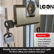 LOON LOCK - Digital lock alternative| HDB Gate PADLOCK (BKR - 30MM) KEY RETAIN AT UNLOCK POSITION