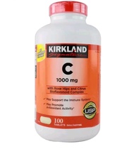 "MERRY SHOP" Kirkland Signature, Vitamin C with Rose Hips and Citrus Complex 100 Tablets / Kirkland Signature Chewable C Tangy Orange 500mg 100 tablets