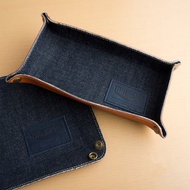 デニムトレイ 長方形 【 BIG JOHN × かもめ 】 デニム 革 レザー トレイ インテリア 雑貨 HC06K