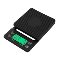 New Kitchen Coffee Scale 3kg 5kg Electronic Timing Coffee Scale Household Food Gram Weight Platform 