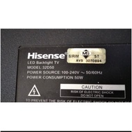 hisense 32d50 set backlight tv.