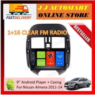 Nissan Almera 9" FHD 2.5D IPS Android 8 1RAM 16GB Wifi GPS USB MP4 Bluetooth Player 10-15
