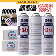 MAXRON 1000g R-134A Gas Car Air Conditioning Refrigerant Gas Aircond Kereta Penyaman Udara Refrigera