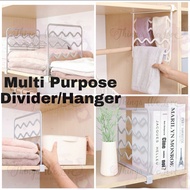 Multi Purpose Divider Hanger Wardrobe Organizer Cupboard Organiser Book End