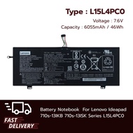 (ส่งฟรี ประกัน 1 ปี) Lenovo แบตเตอรี่โน๊ตบุ๊ค Lenovo Ideapad 710s-13IKB 710s-13ISK L15L4PC0 ของแท้