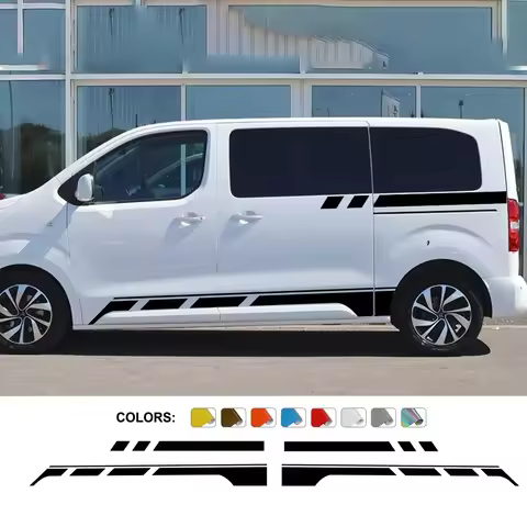 Van Stickers For Citroen Spacetourer E C4 XS M XL MPV Camper Minivan Car Door Side Waist Line Decals