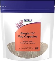 NOW Supplements, Empty Vegetarian Capsules, Single "0", Filled by Weight, Non-GMO Project Verified, 
