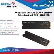 WD BLACK SN850X NO Heatsink NVME Gen4x4 SSD - 1TB/2TB