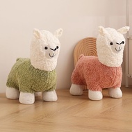 【Ready  Stock】Alpaca Stool Plush Creative Lamb Stool Online Red Stool Animal Stool Cartoon Children'