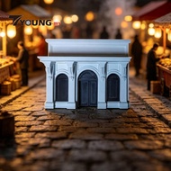 [Available] Dollhouse Facade Decorative Facade Model Compact Building Front Model for Hobbyists, Col