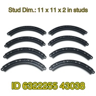 [8 Cái] LEGO Technic Thanh Răng 11x11 Cong 1/4 Đường Tròn Màu Đen ID 6322255 43038