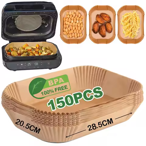 Large Disposable Paper Liners for Ninja Foodi Smart XL Grill FG551/DG551/IG651 Non-stick Rectangle A