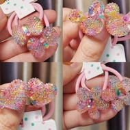 【B.two.】2PCS Lovely Cartoon Colorful Sequined Cherry Girls Elastic Hair Bands Hair Accessorie B2