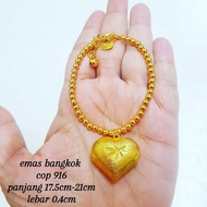 RANTAI TANGAN BIJI SAWI PLAIN PANDORA EMAS BANGKOK COP 916