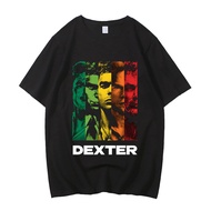 Dexter Morgan cotton shirt men korean clothes 80s harajuku  Breathable hip hop graphic Comfortable k