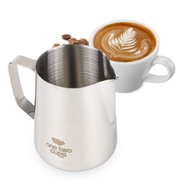 Glass Milk Jug Espresso Coffee Latte Art Stainles Steel 1000ml - Silver(OMHXBASV)