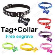 Free Custom dog cat  Tag Personalized Engraved pet Name Tags Cute Paw Claw Collar With Name Tags