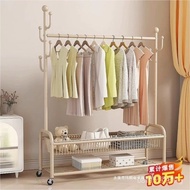 Home Clothes Hanger Bedroom Hanging Rack Movable Floor Clothes Rack Hat Rack Simple Rod Bedroom Indo