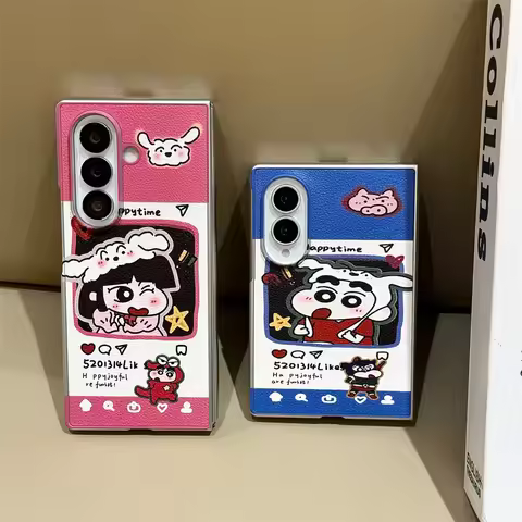Fashion Cute Crayon Shin-chan Phone case for Samsung Galaxy Z Fold 8 Fold 8 Ultra 8 Fold 3 4 5 6 7 8