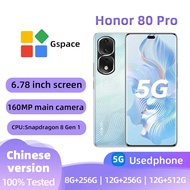 【High Quality】HONOR 80 Pro 5g SmartPhone CPU Qualcomm Snapdragon 8+ Gen 1 6.78inch AMOLED Screen 106