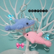 GANTUNGAN Realpic!! Po1-3H key chain bag decoration amigurumi knitted/keychain racing/dolphin" coupl