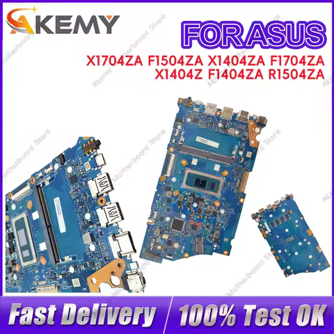 X1704ZA Laptop Motherboard For ASUS W/U5 I3 I5 I7 CPU X1404ZA F1504ZA R1504ZA F1704ZA X1504ZA X1404V