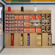 Wine Cabinet Display Rack Small Shelf with Door and Lock Supermarket and Convenience Store Display Cabinet Showcase