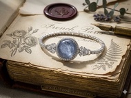 藍線石水晶 手工銀手鍊