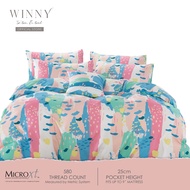 Winny Home Joyance Comforter Set-580TC Super Single/Queen/King | Cadar 5 in 1 Set/MicroXT/Quick Dry