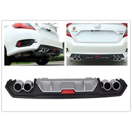 HONDA CIVIC FC REAR DIFFUSER WITH DAMMY exhaust