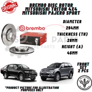 MITSUBISHI TRITON 4X4 / MITSUBISHI PAJERO SPORT / MITSUBISHI TRTION 2.4 KL1 (2015Y~)FRONT 100% BREMB