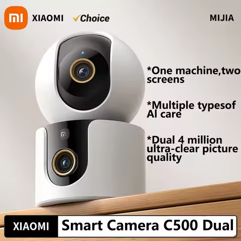 2025 Xiaomi Smart Camera C500 Dual Lens Version 4MP WiFi 6 Mi Home APP