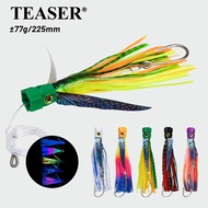TR012 Trailing Bait Simulation Wings Flying Fish Fake Bait UV Silicone Skirt Boat Fishing Golden Ma 