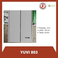 Plafon PVC 4m Putih Nat Silver - YV 803