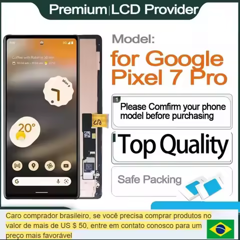 Supports all functions LCD Replacement for Google Pixel 7 Pro, Touch Screen, GP4BC, GE2AE Display