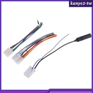 [KY] Car Stereo CD Player Wiring Harness Speaker Accessories And Antenna Adapters Fit Cyan /