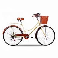 จักรยานเทอร์โบ จักรยานแม่บ้าน TURBO BICYCLE รุ่น 26" VINTAGE (จัดส่งเป็นกล่อง ประกอบแล้ว 85%)