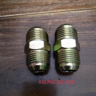 Double Iron Nipple 3/8 MJ x 3/8 MJ inch 3/8 JIC X 3/8 JIC Galvanized