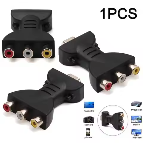 HD HDMI to AV Audio Adapter 3RCA Lotus Head Red White Yellow Converter HDMI to Audio Video Converter