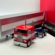 596 1:64 Optimus Prime Flana G1 Flatbed Semi Truck Transformers Tractor Head Diecast Model Car Colle