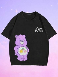 ROMWE X Care Bears 男士卡通字母圖案 T 卹