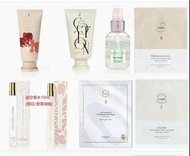 LALINE 1.Warm Vanila 護手霜 30g $40 2.Cotton身體乳霜 60g $40 3.Girls身體噴霧60ml,$75 4.迷你香水10ml $90 5.死海礦物質滋養面膜