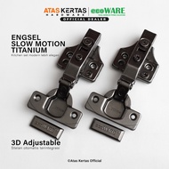Slow Motion Spoon Hinge 1 Pair Titanium Material ecoWARE