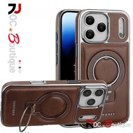 roc Men's Leather i17promax Ring Holder Case 17 Premium Business 16pm Premium Leather 15pm Luxury