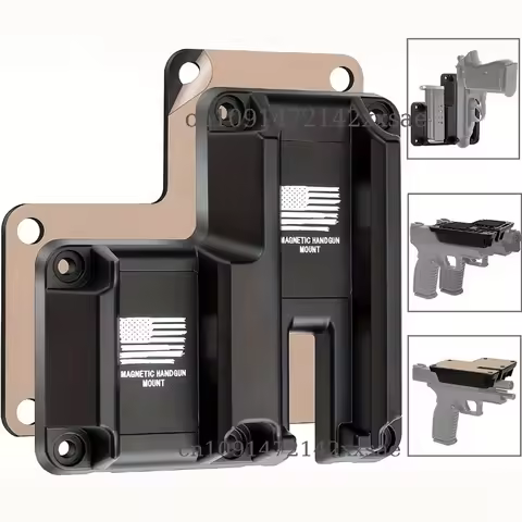 Pistol Magnet Gun Mount 2 in1 Concealed Magnetic Holder For G*ock 17 19 43X S*g S*uer P365 Taurus G2