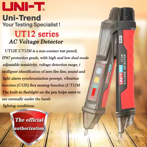 UNI-T UT12E/UT12M/UT12D non-contact AC Voltage Detector; high and low dual mode adjustable sensitive