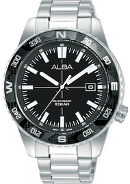 นาฬิกาข้อมือผู้ชาย ALBA Active Quartz รุ่น AS9Q11X1สีดำ AS9Q17X1สีเขียว AS9Q19X1สีน้ำเงิน ขนาดตัวเรือน 42.6 มม.ตัวเรือน สาย Stainless steel สีเงิน
