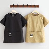 ️ Preferred Good Goods Kitchen Apron Waterproof Short-Sleeved Short Multi-Pocket Japanese Money-Coll